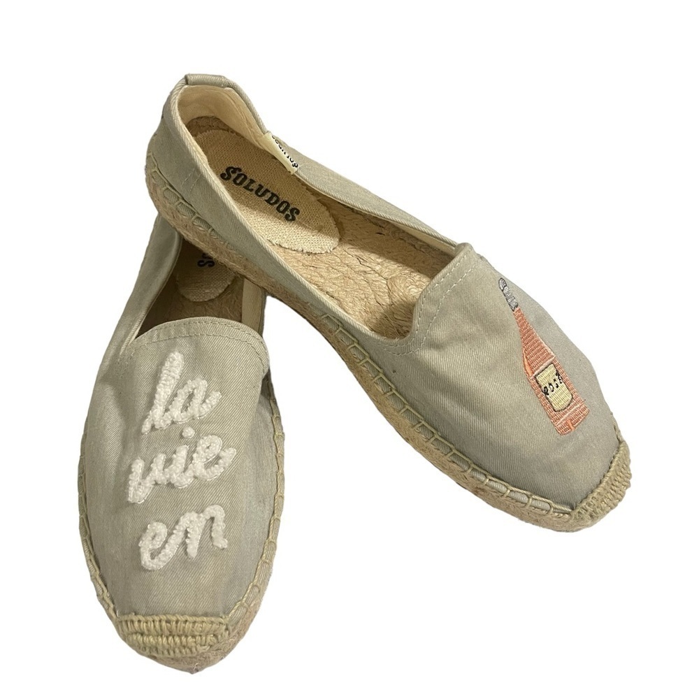 Soludos for Anthropologie La Vie En Rose Smoking Slipper in Chambray Size 7 - Picture 2 of 10